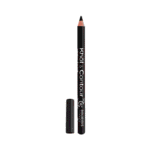 Black Khol & Contour lip pencil by Bourjois with pink sharpened tip and cap beside it