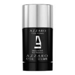 Azzaro Pour Homme deodorant stick in a black container with a silver cap for men, 75 ml