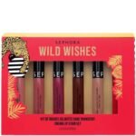 Sephora Wild Wishes cream lip stain set, six tubes in a red box with leopard graphic and gold lettering