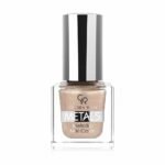 Metallic nude nail polish bottle labeled 'Metal' by Golden Rose, part of the Metals Metallic Nail Color line