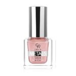 Golden Rose Metals metallic pink nail polish bottle with a tall silver cap on a white background.