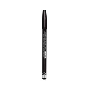 Black liquid eyeliner pen with cap, used for eye makeup application (cosmetic product).