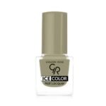 Beige-taupe nail lacquer bottle with 'Golden Rose' and 'Ice Color Nail Lacquer' on the label.