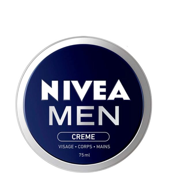 NIVEA MEN Creme tin with dark blue label and silver rim, 75 ml