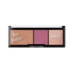 Face Palette by KIKO Milano featuring three shimmery shades: peach, magenta, and champagne.