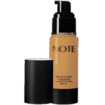NOTE Detox & Protect Foundation bottle with black cap and pump, SPF 15 label visible