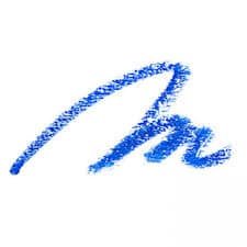 Blue brushstroke forming an abstract M-shaped logo.