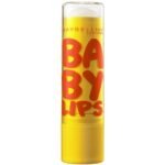 Maybelline Baby Lips lip balm in a yellow tube with red lettering on the side.